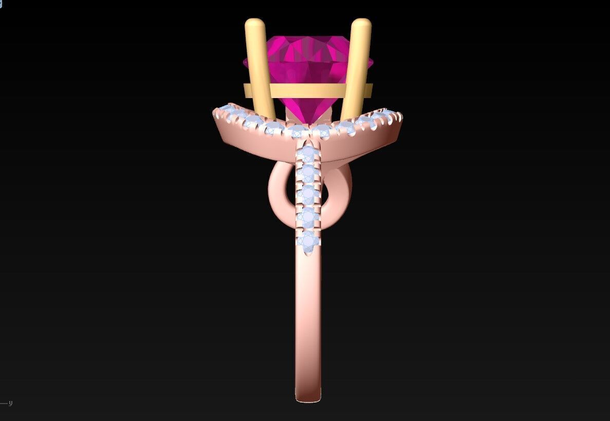 Diamond Ring - Womens Rings - N719004 3D print model_6