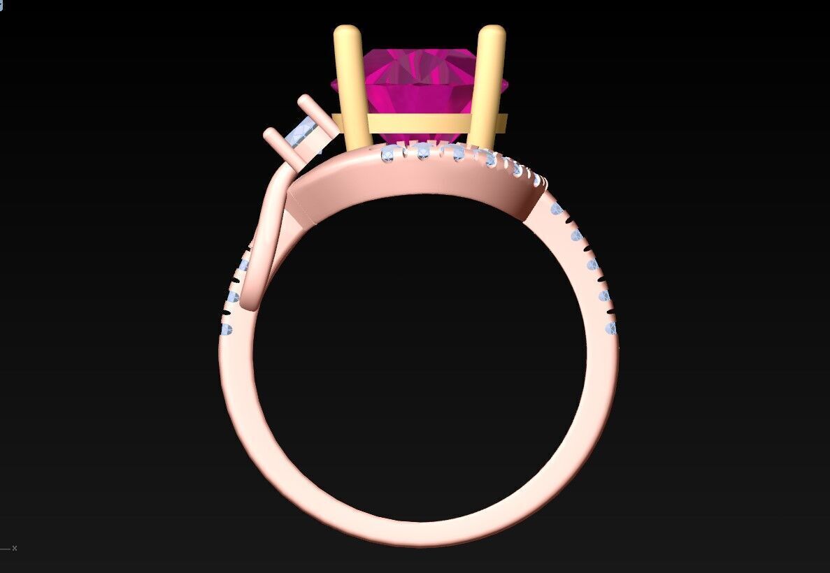 Diamond Ring - Womens Rings - N719004 3D print model_5