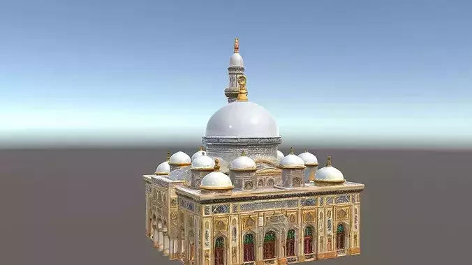 Intricate Mosque Exterior D Model Pack Low-poly 3D model 5