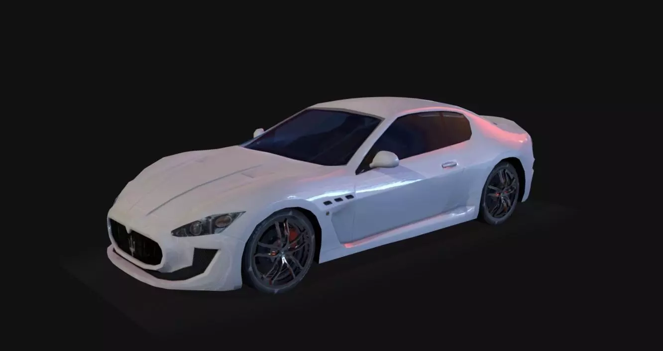 Maserati Gran Turismo Low Poly Low-poly 3D model