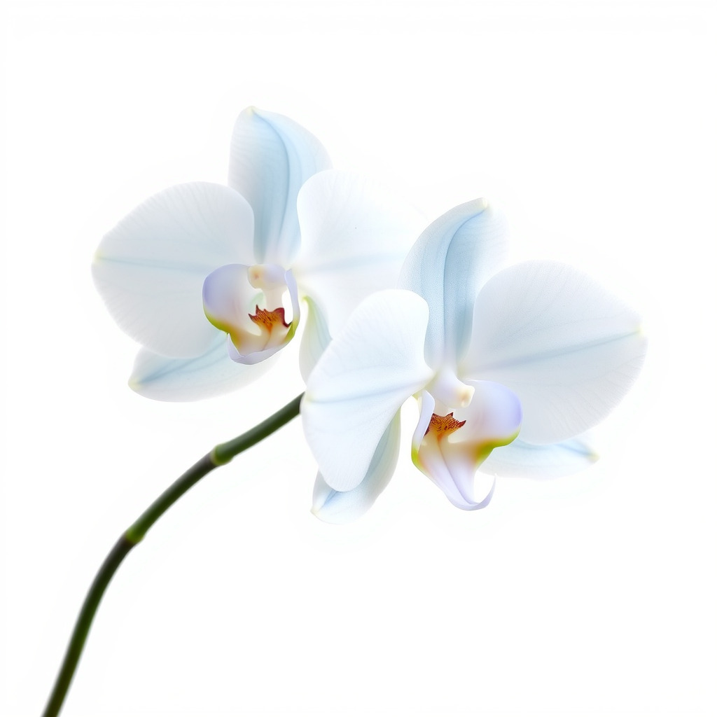 White Orchid D Model Pack with Realistic Textures Low-poly 3D model_2