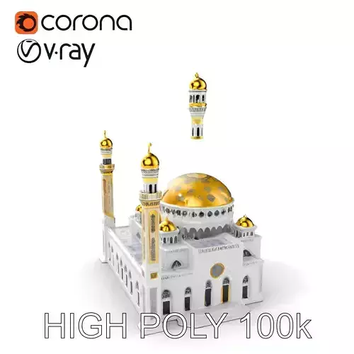 Middle Eastern Mosque Architecture D Model Pack Low-poly 3D model