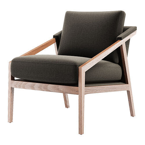 Earl Occasional Chair in Silver Sage Low-poly 3D model
