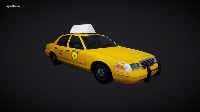 Car Taxi 01 3D model