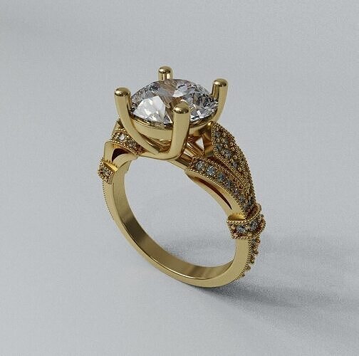 Nice engagement ring  01 3D print model