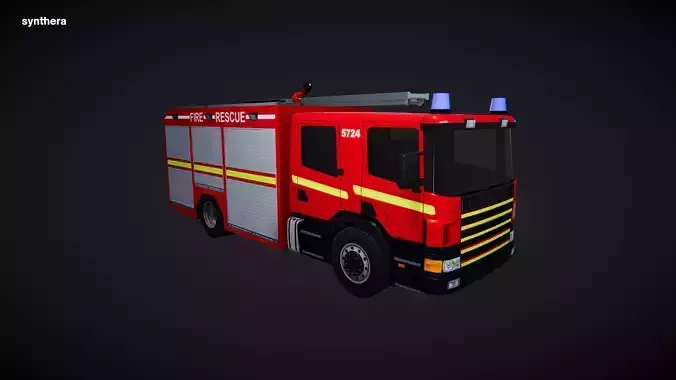 Truck Fire Engine 01 3D model