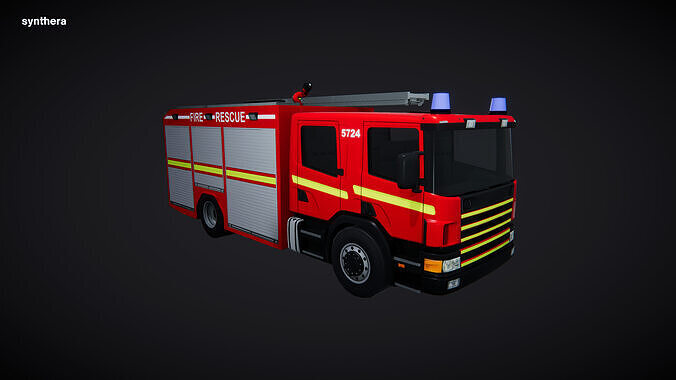 Truck Fire Engine 01 3D model