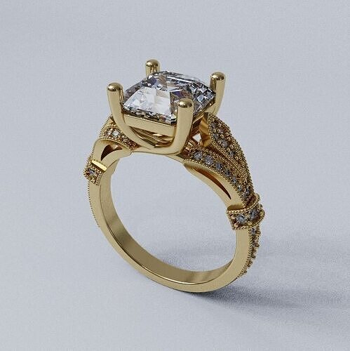 Nice engagement ring 02 3D print model