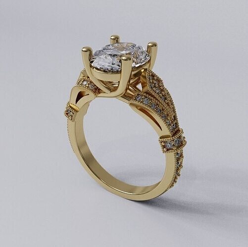 Nice engagement ring 03 3D print model