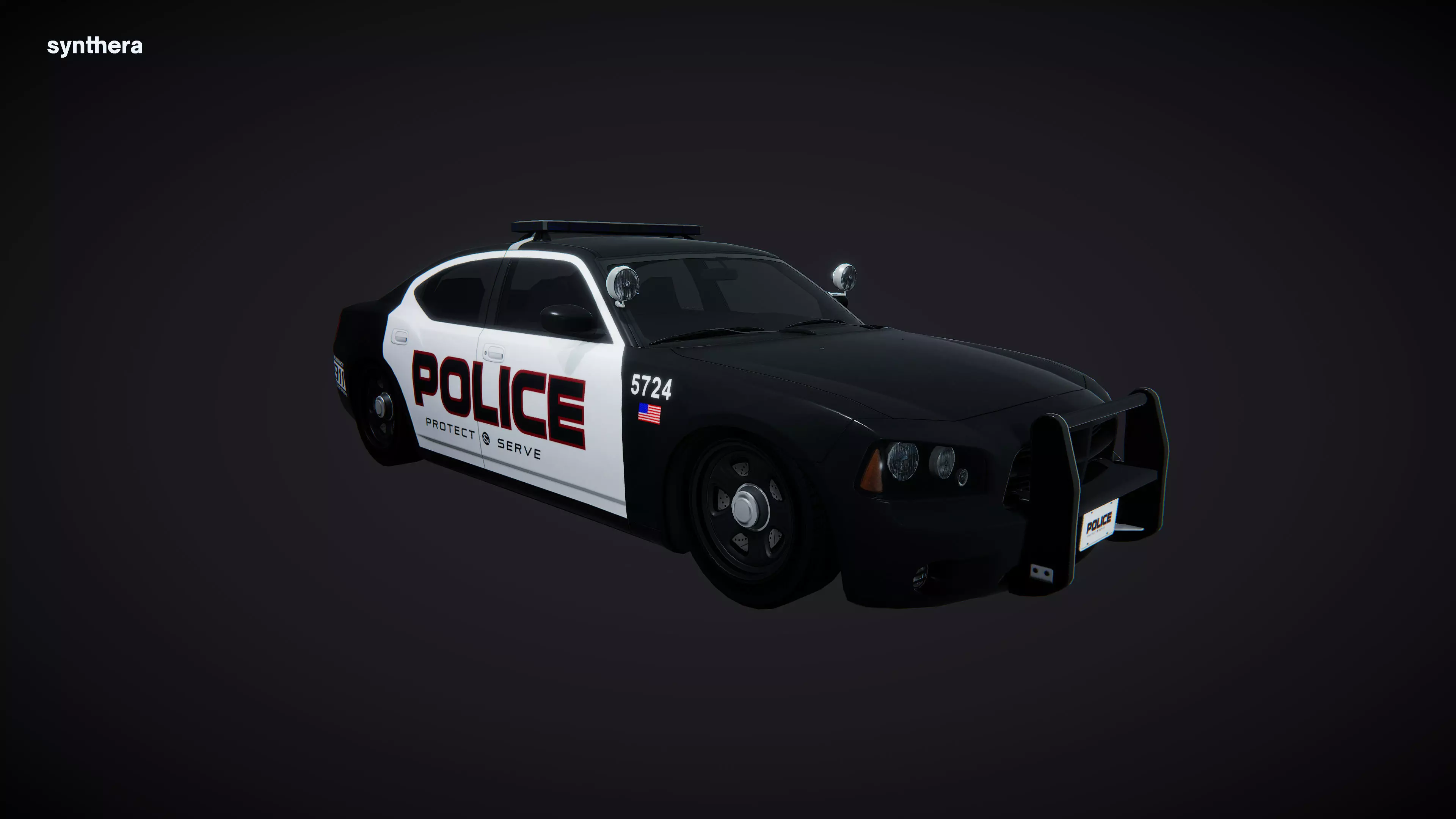 Car Police 02 3D model