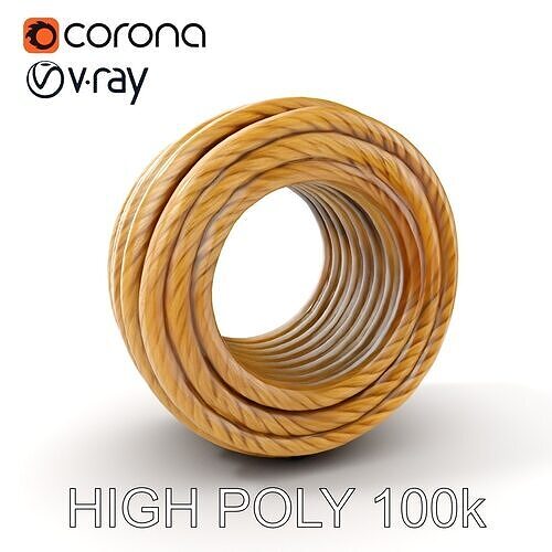 Rope Coil Model Pack for Environment and Simulation Low-poly 3D model