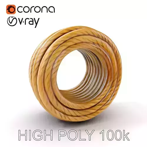 Rope Coil Model Pack for Environment and Simulation Low-poly 3D model