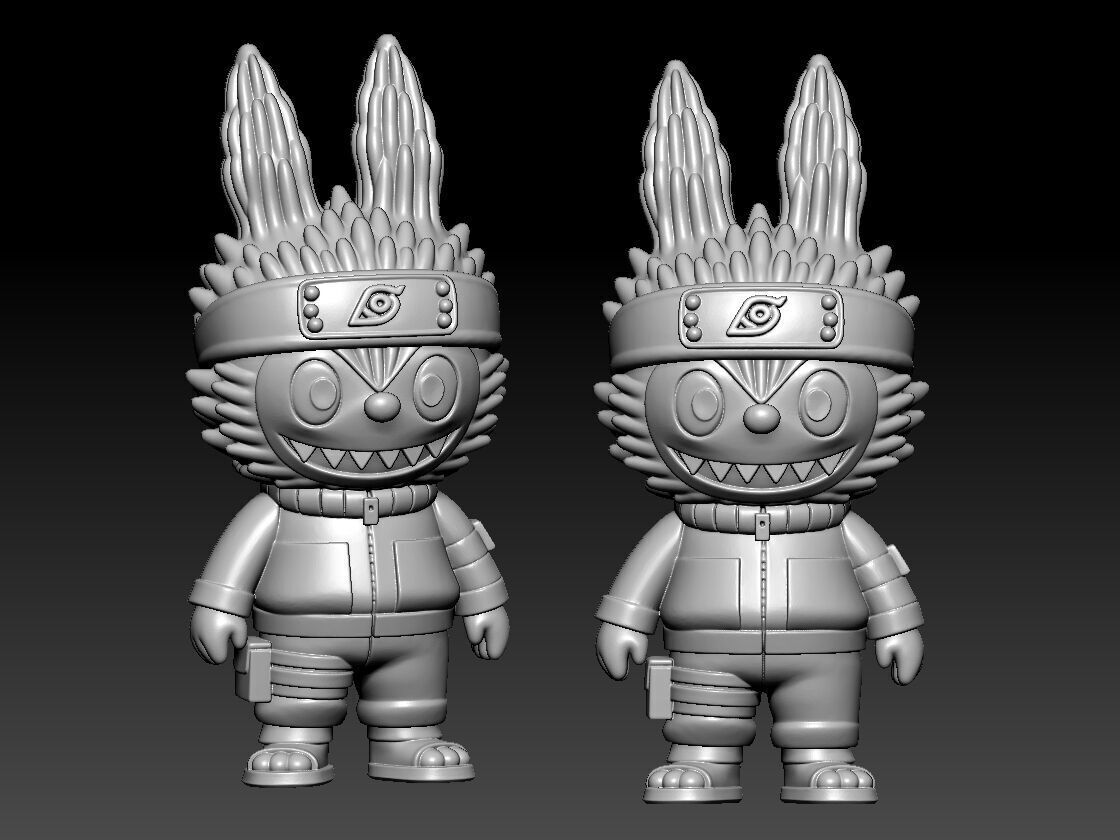 Labubu Naruto statue - 3D print 3D print model_2