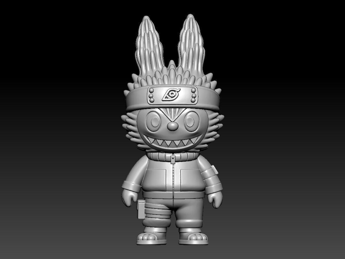 Labubu Naruto statue - 3D print 3D print model_1