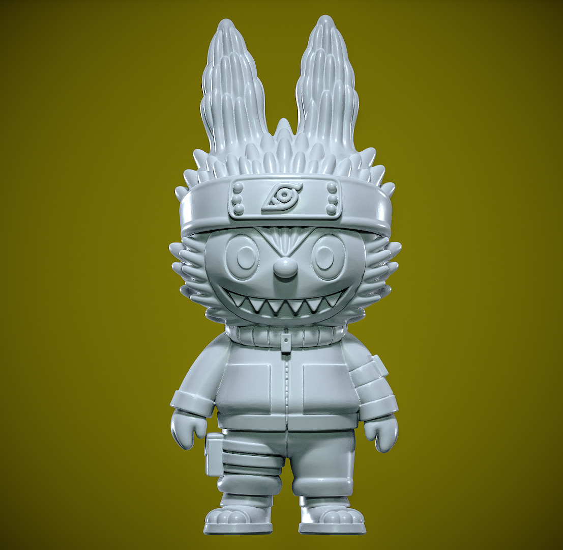 Labubu Naruto statue - 3D print 3D print model_3