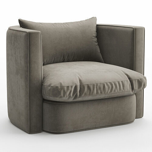 ARMCHAIR JULES Low-poly 3D model