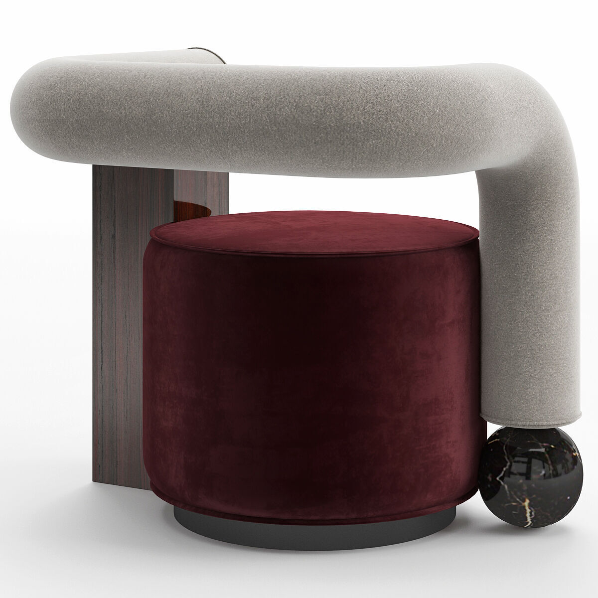 Galatea Armchair Low-poly 3D model_2