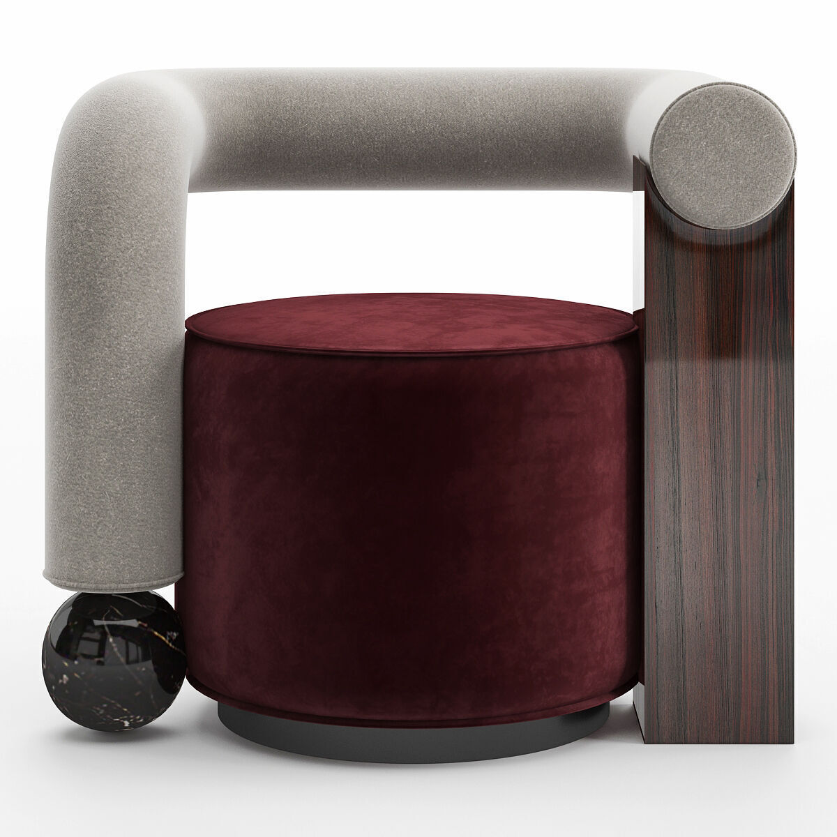 Galatea Armchair Low-poly 3D model_1