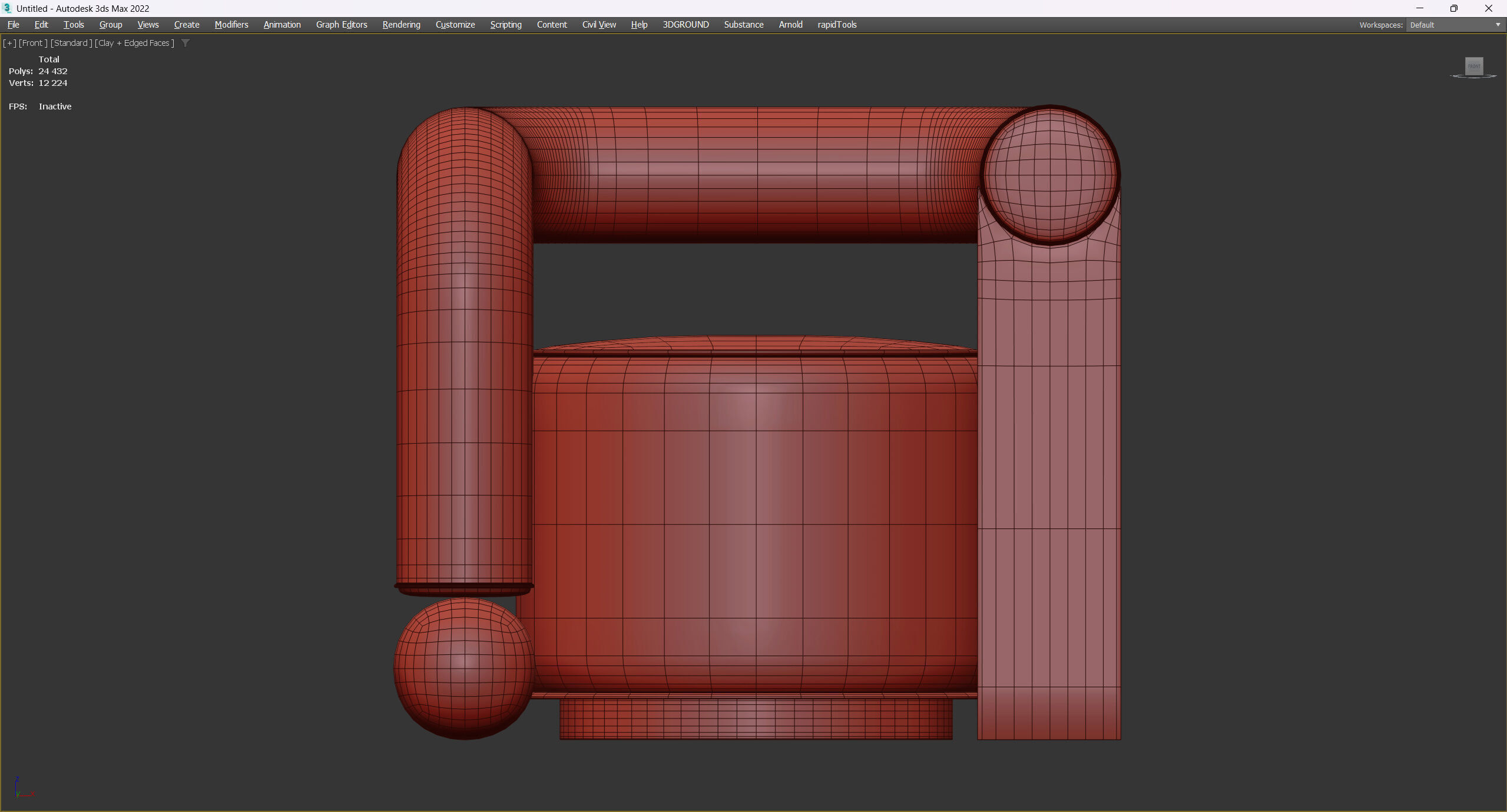 Galatea Armchair Low-poly 3D model_4