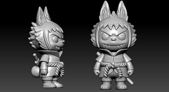 Labubu - Uchiha Sasuke statue - Naruto - 3D print 3D print model