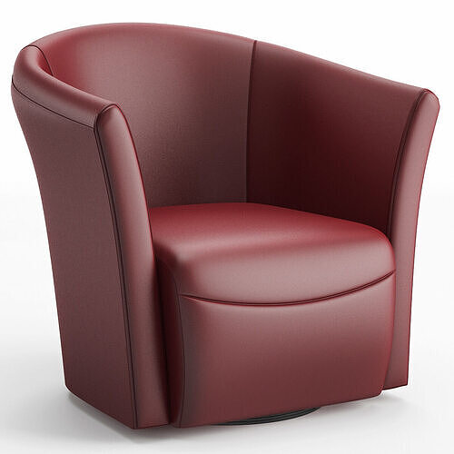 Rocket Rivera Red and blue Swivel Accent Chair Low-poly 3D model