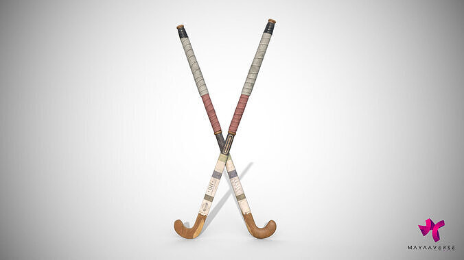 Hockey Stick Low-poly 3D model