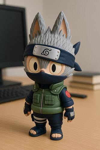 Labubu - Hatake Kakashi statue - Naruto - 3D print 3D print model