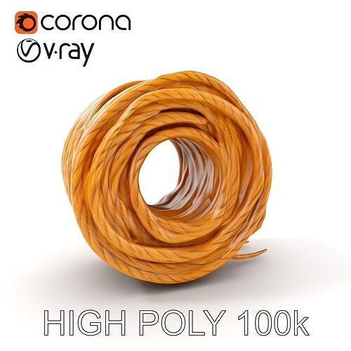Realistic Rope D Model Pack for Diverse Applications Texture