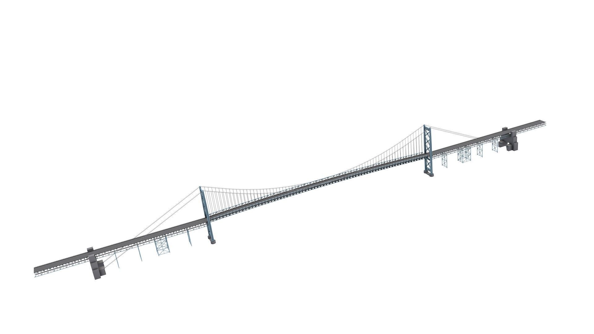 Ambassador Bridge 3D model_3