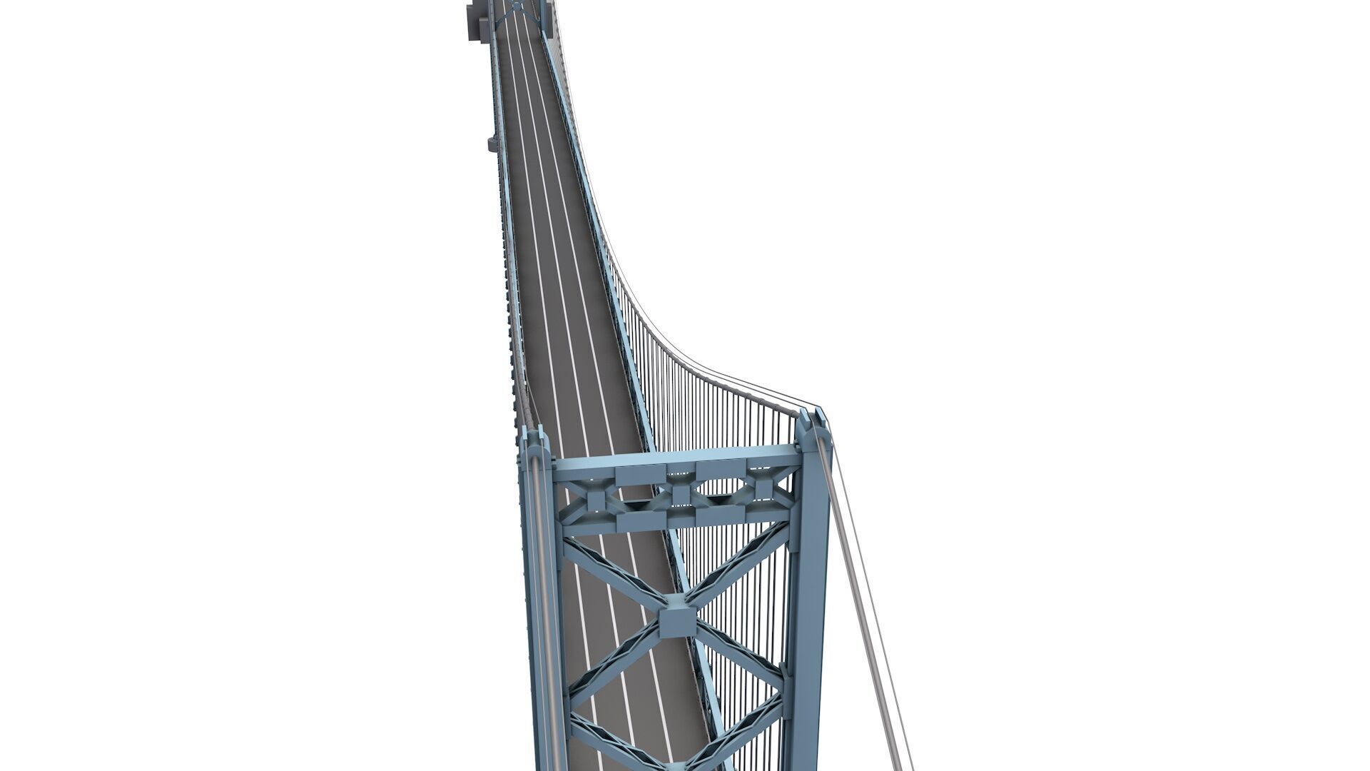 Ambassador Bridge 3D model_6