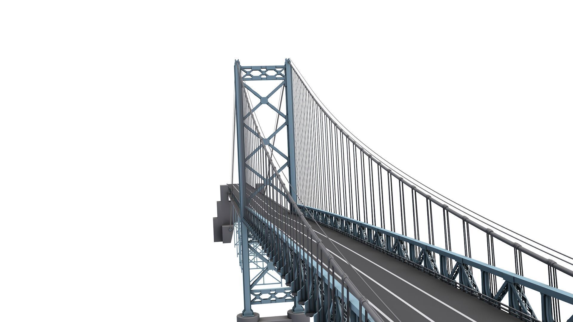 Ambassador Bridge 3D model_5
