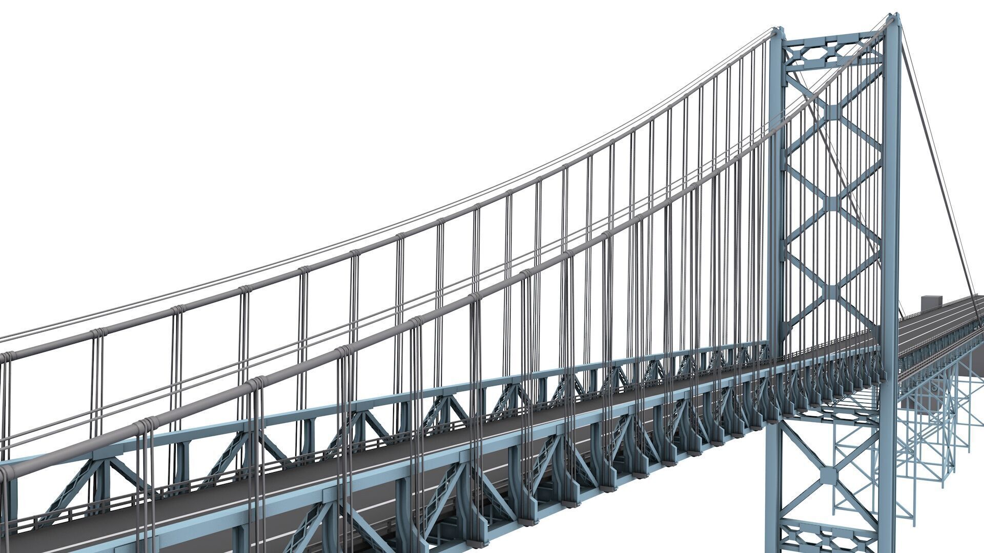 Ambassador Bridge 3D model_1