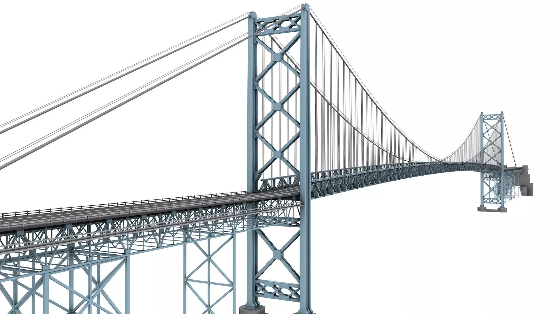 Ambassador Bridge 3D model_0