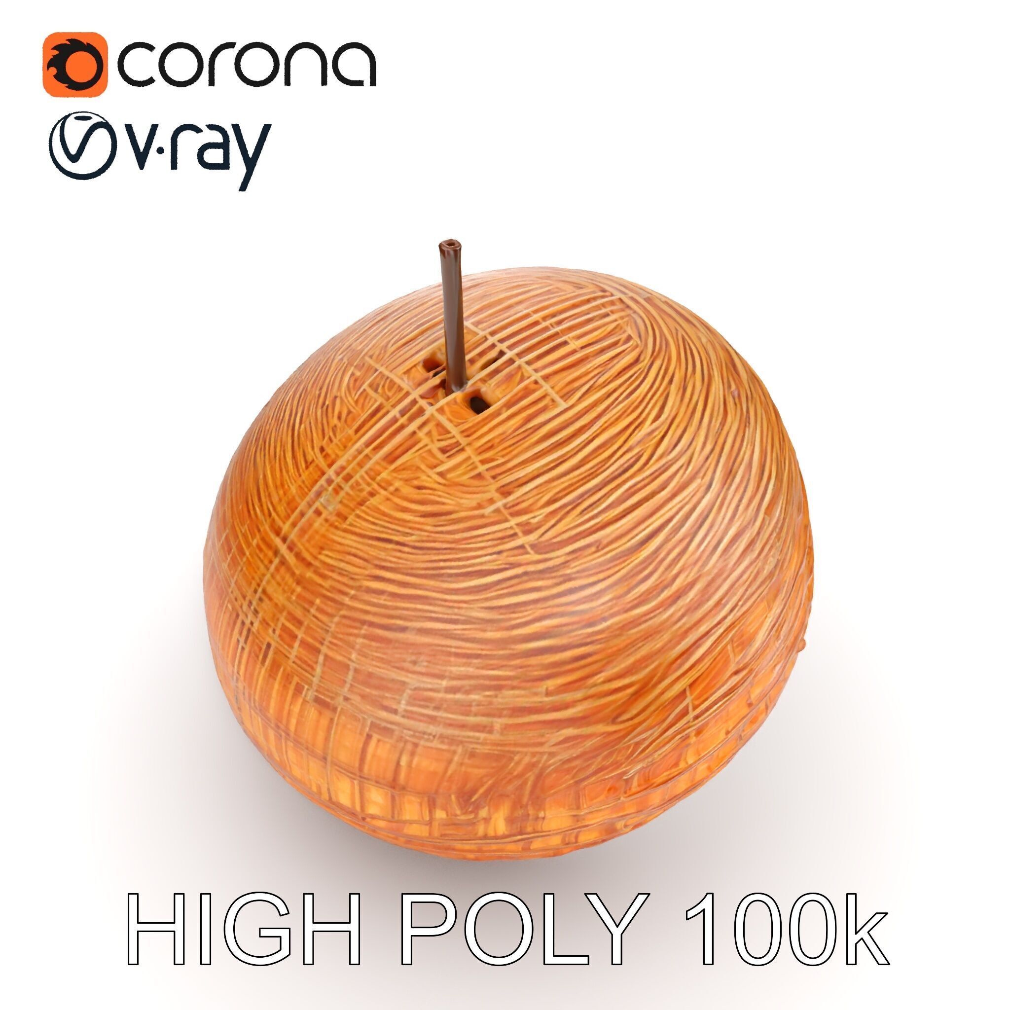 Rattan Pendant Light Model Pack Low-poly 3D model_12