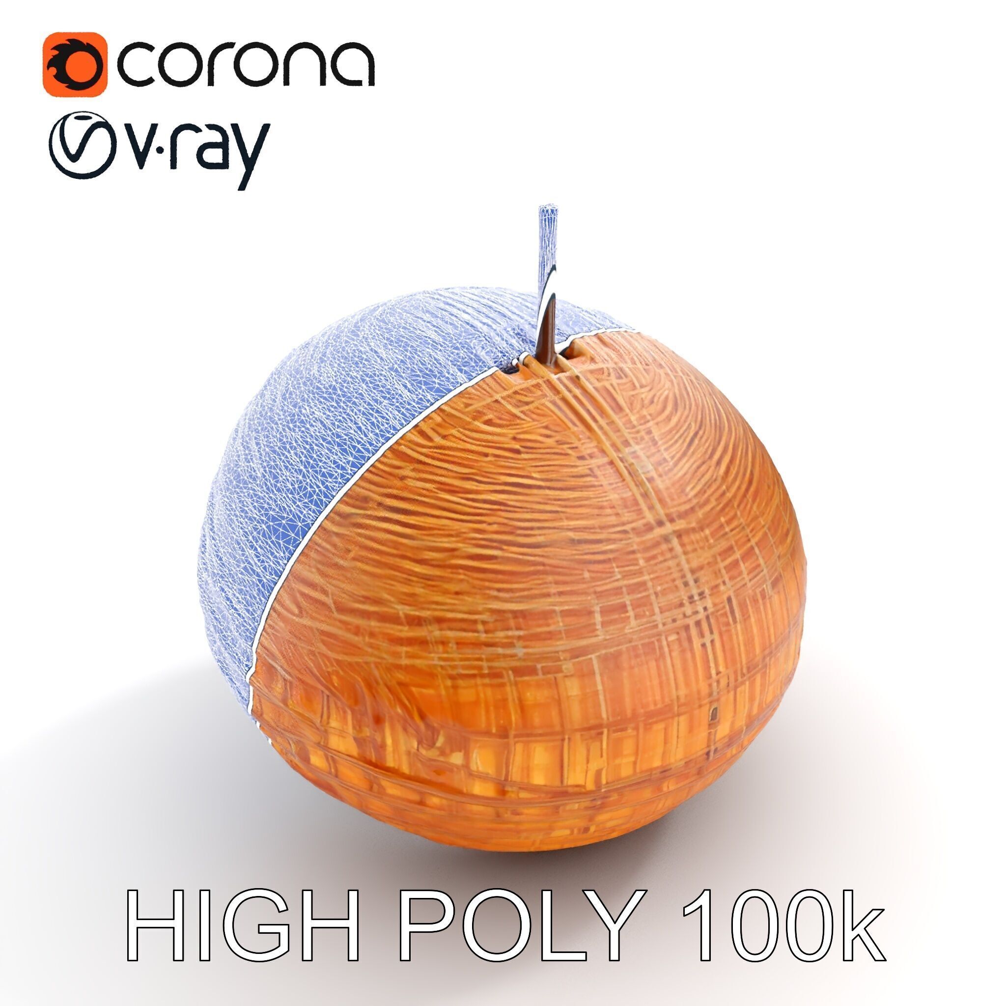 Rattan Pendant Light Model Pack Low-poly 3D model_20