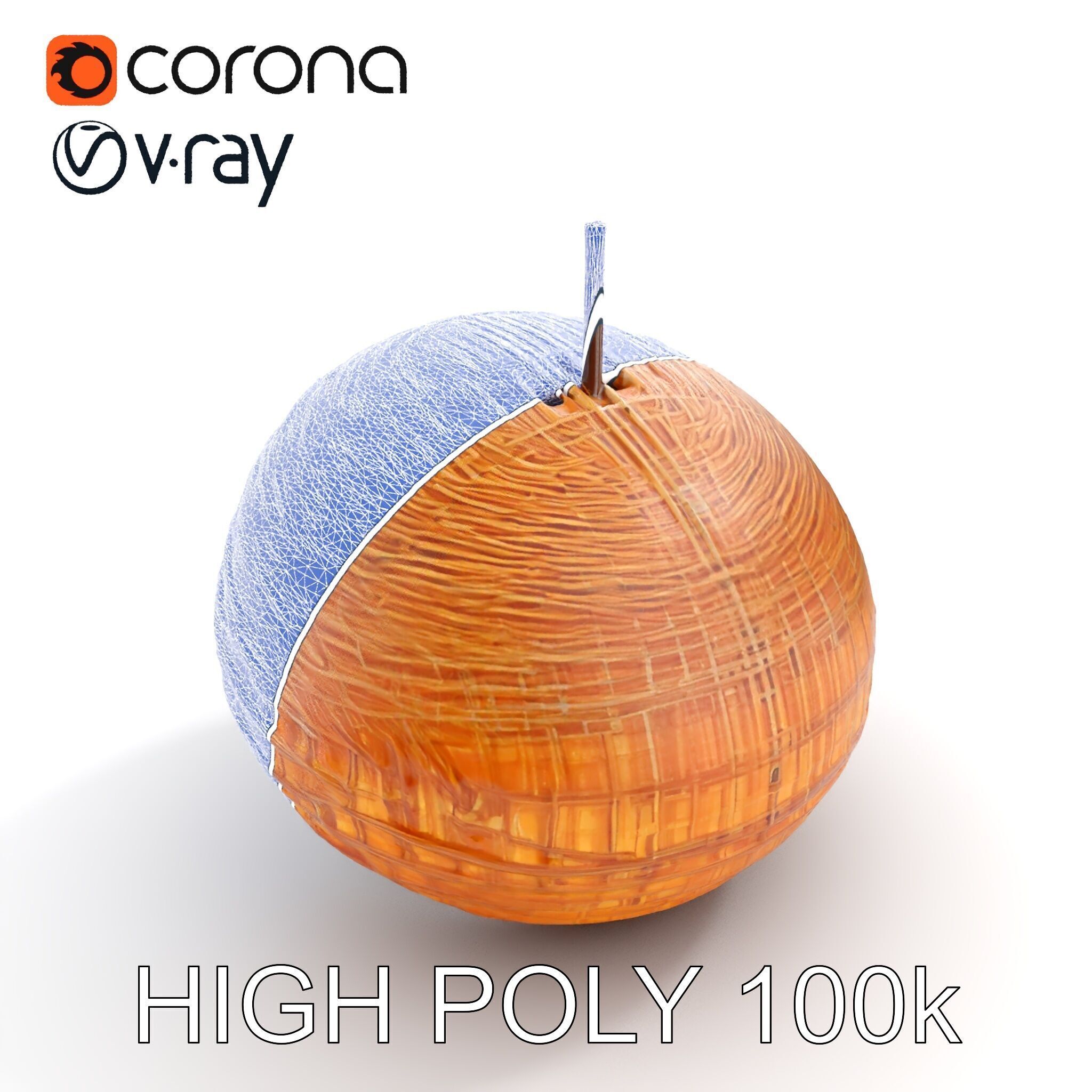 Rattan Pendant Light Model Pack Low-poly 3D model_11