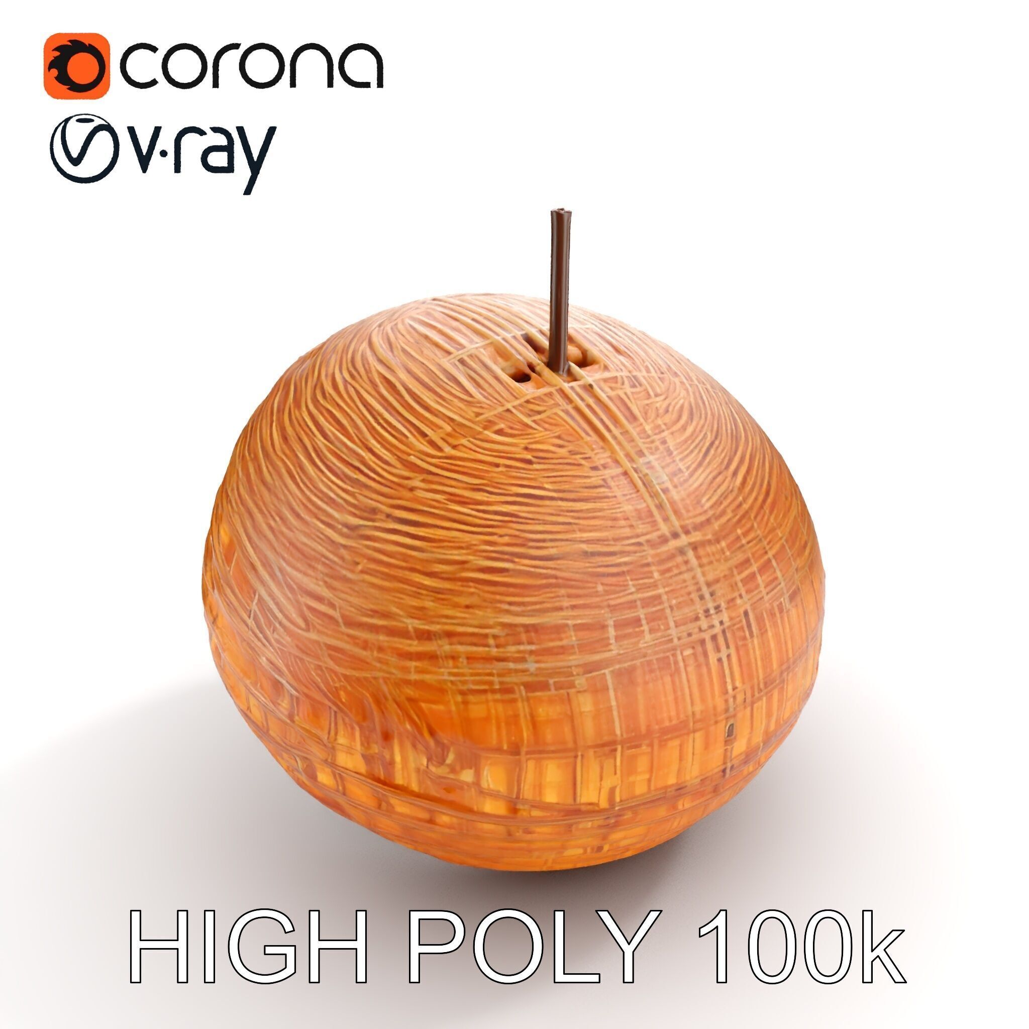 Rattan Pendant Light Model Pack Low-poly 3D model_15