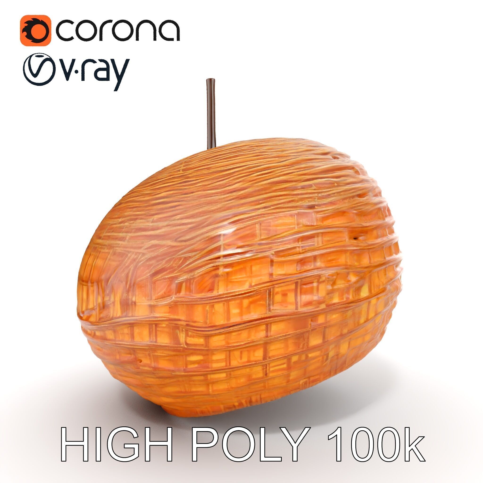 Rattan Pendant Light Model Pack Low-poly 3D model_29