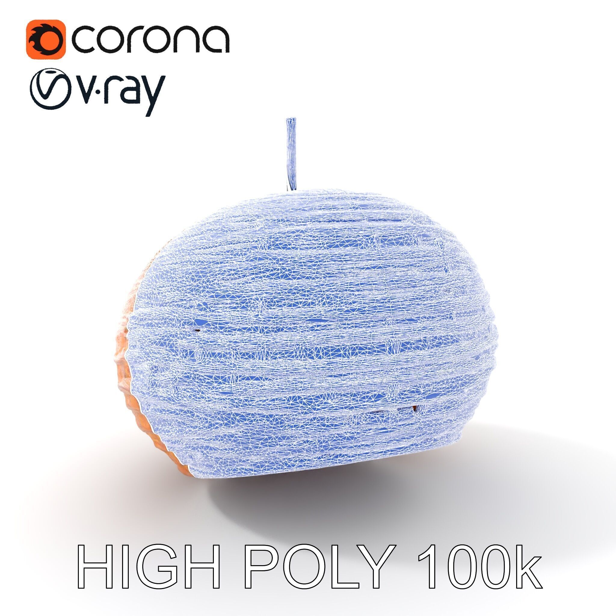 Rattan Pendant Light Model Pack Low-poly 3D model_19