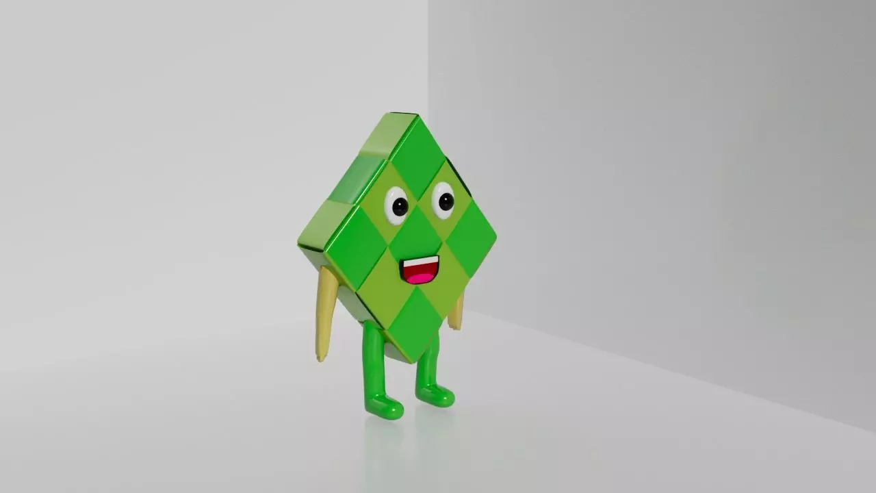 Character Tupat Low-poly 3D model