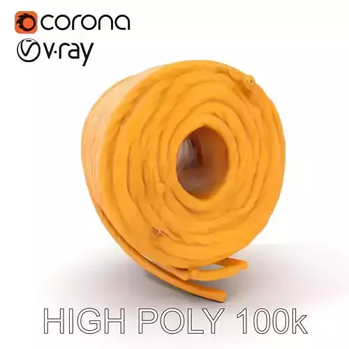 Coiled Rope D Model Pack for Multipurpose Use Low-poly 3D model