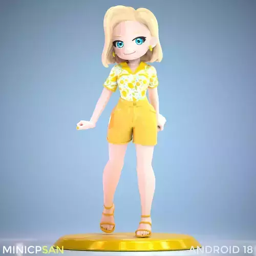 Android 18 - Cute Summer Lemon Outfit - Dragon Ball 3D print model