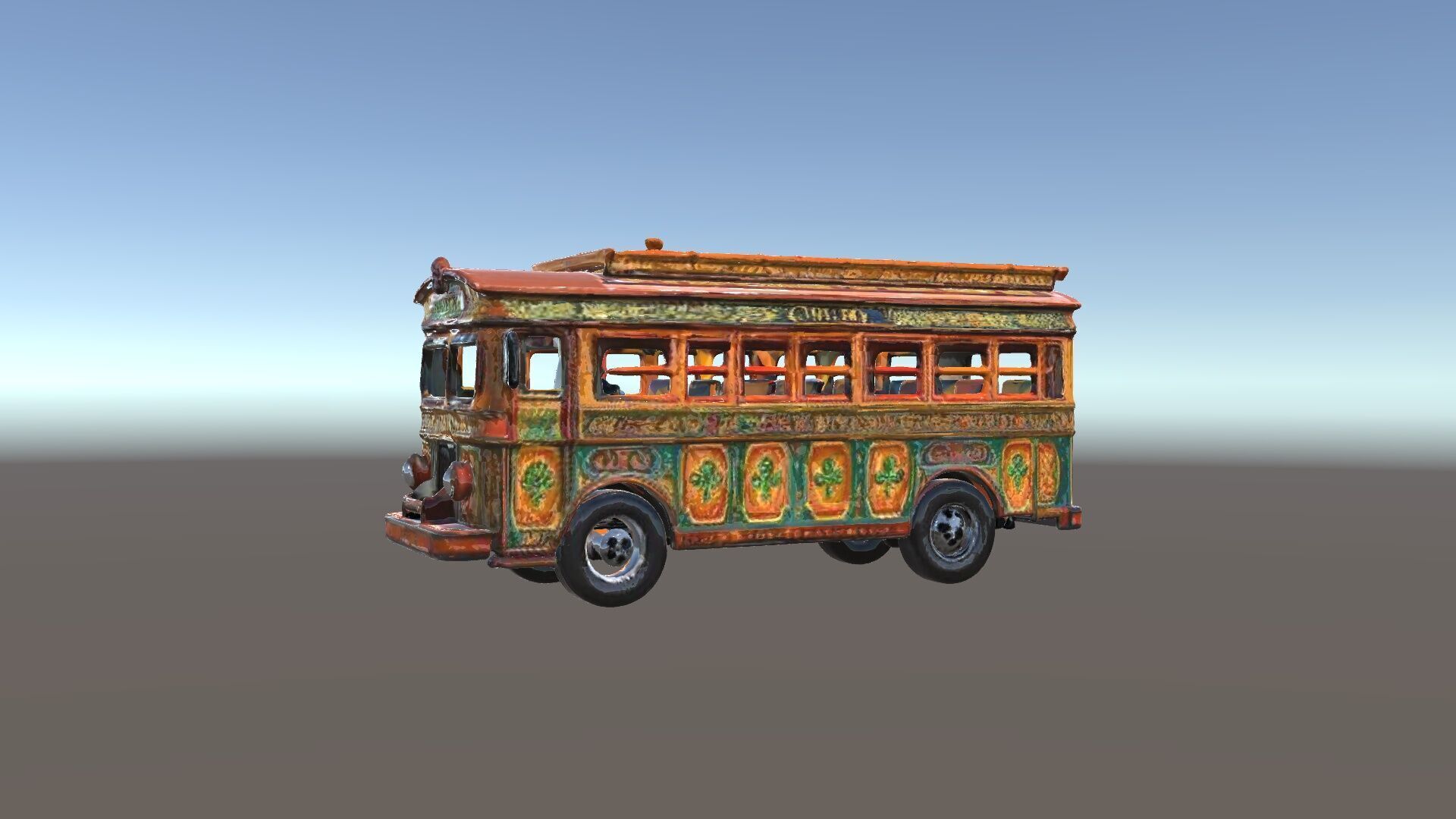 Colorful Colombian Chiva Bus D Model Pack Low-poly 3D model_34