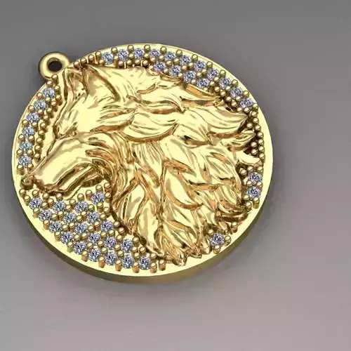 wolf head necklace