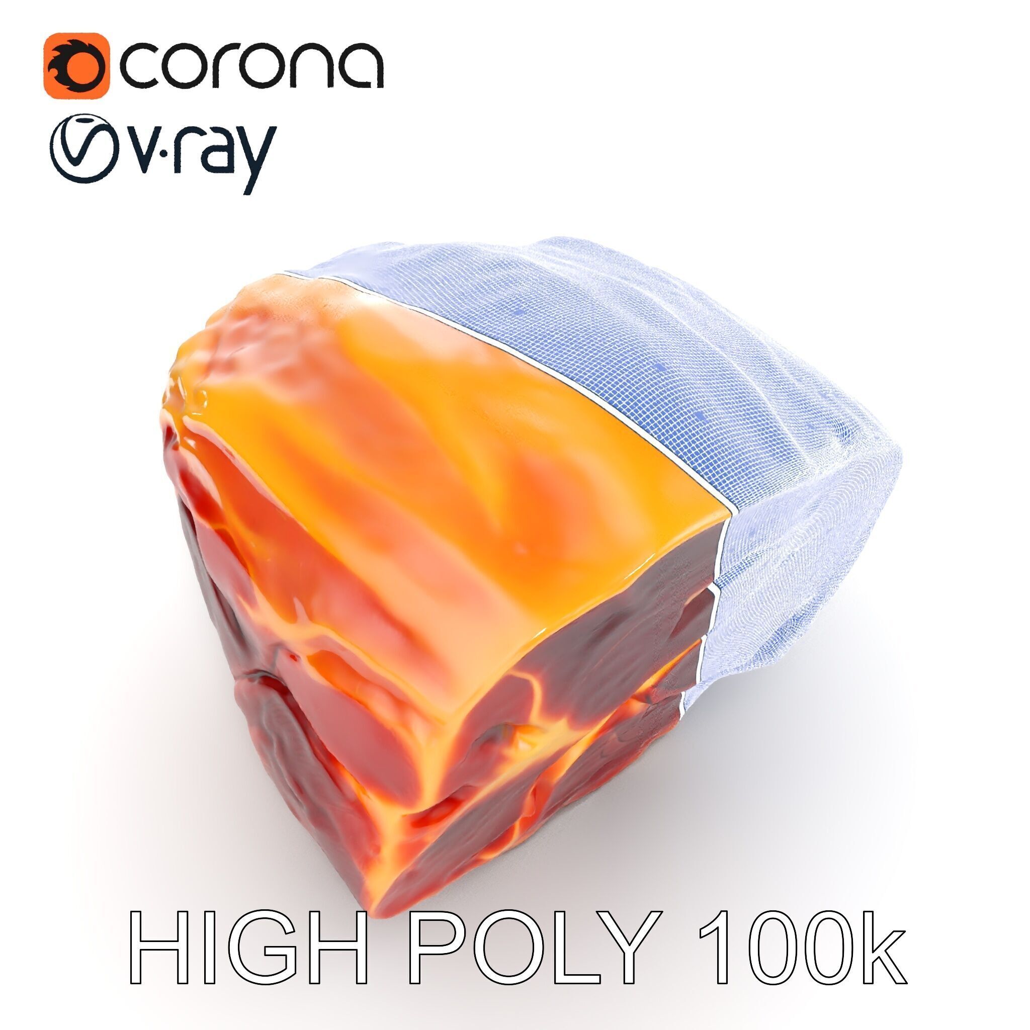 Realistic Meat Cut D Model Pack for Culinary Visualization Low-poly 3D model_35