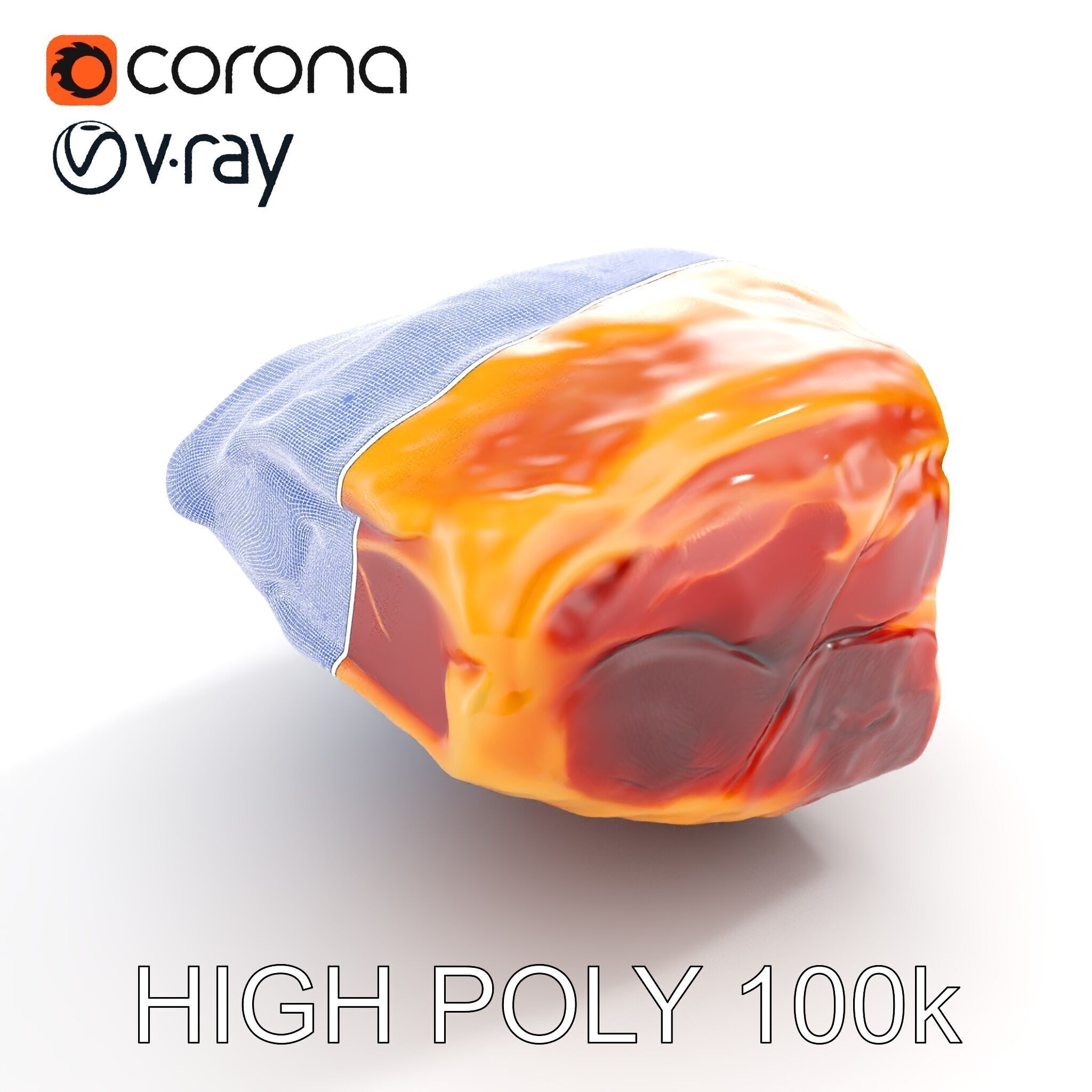 Realistic Meat Cut D Model Pack for Culinary Visualization Low-poly 3D model_26