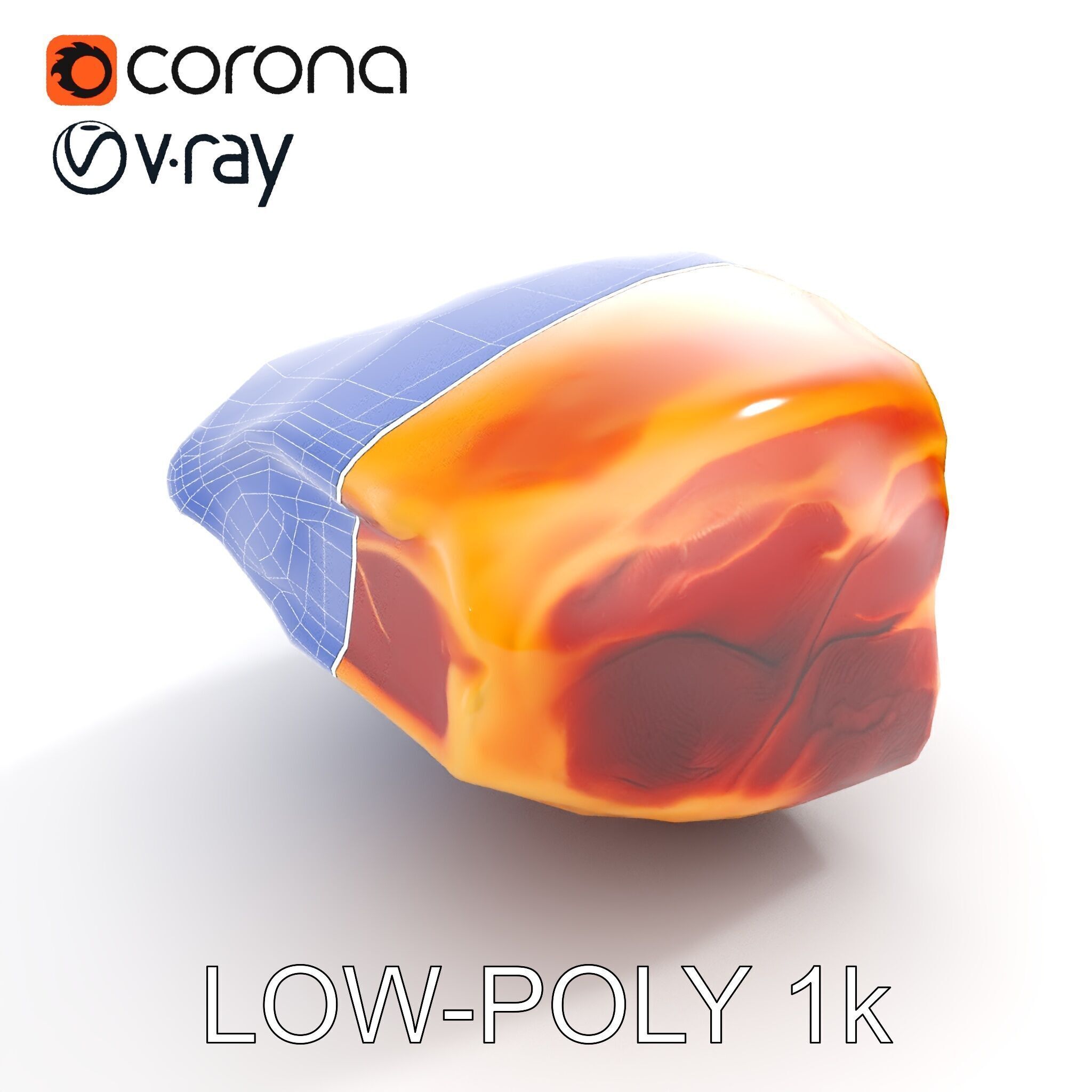 Realistic Meat Cut D Model Pack for Culinary Visualization Low-poly 3D model_12