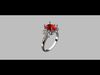 Oval Gemstone ring 3D print model_1