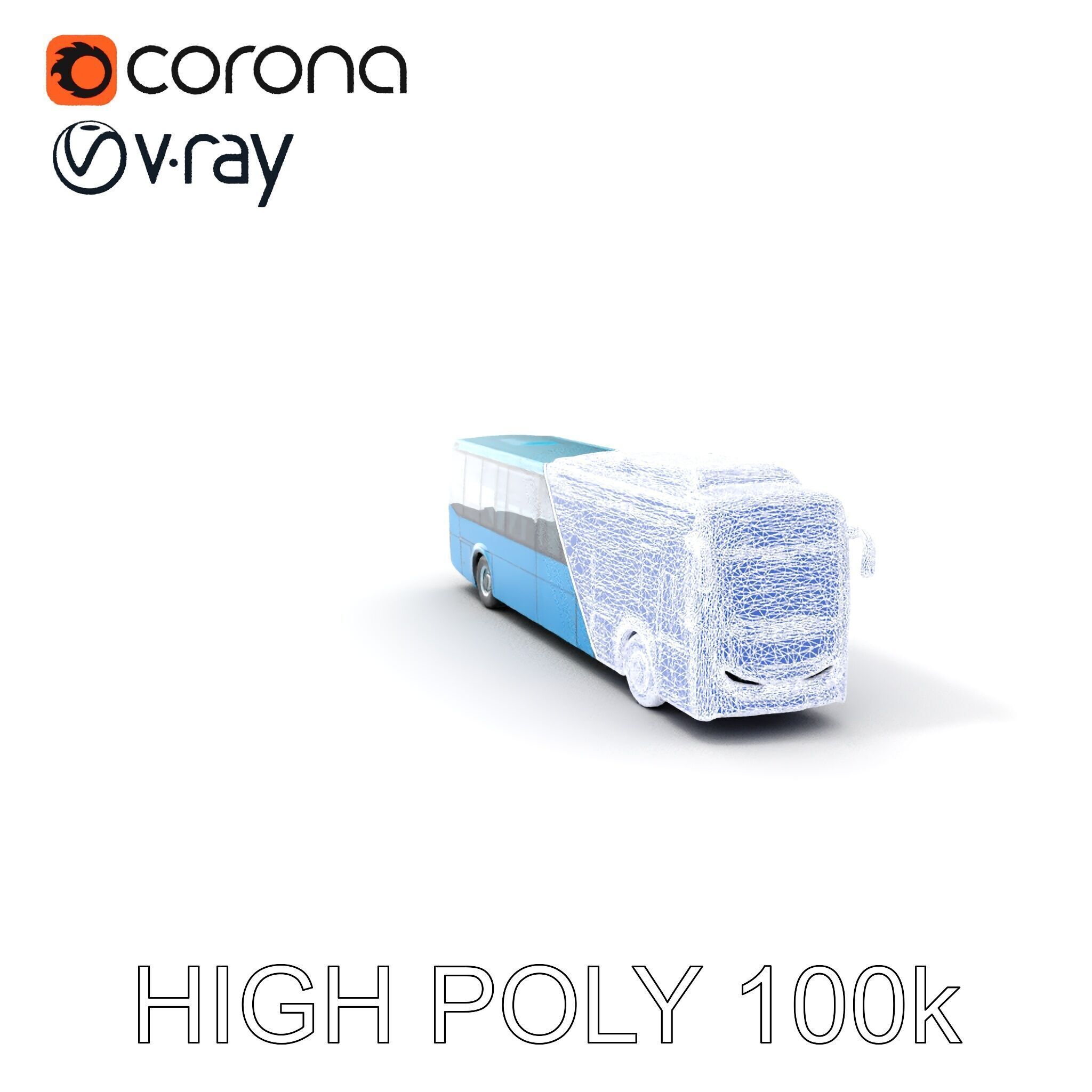 City Bus Model Pack with Various Detail Levels for Rendering ... Low-poly 3D model_30