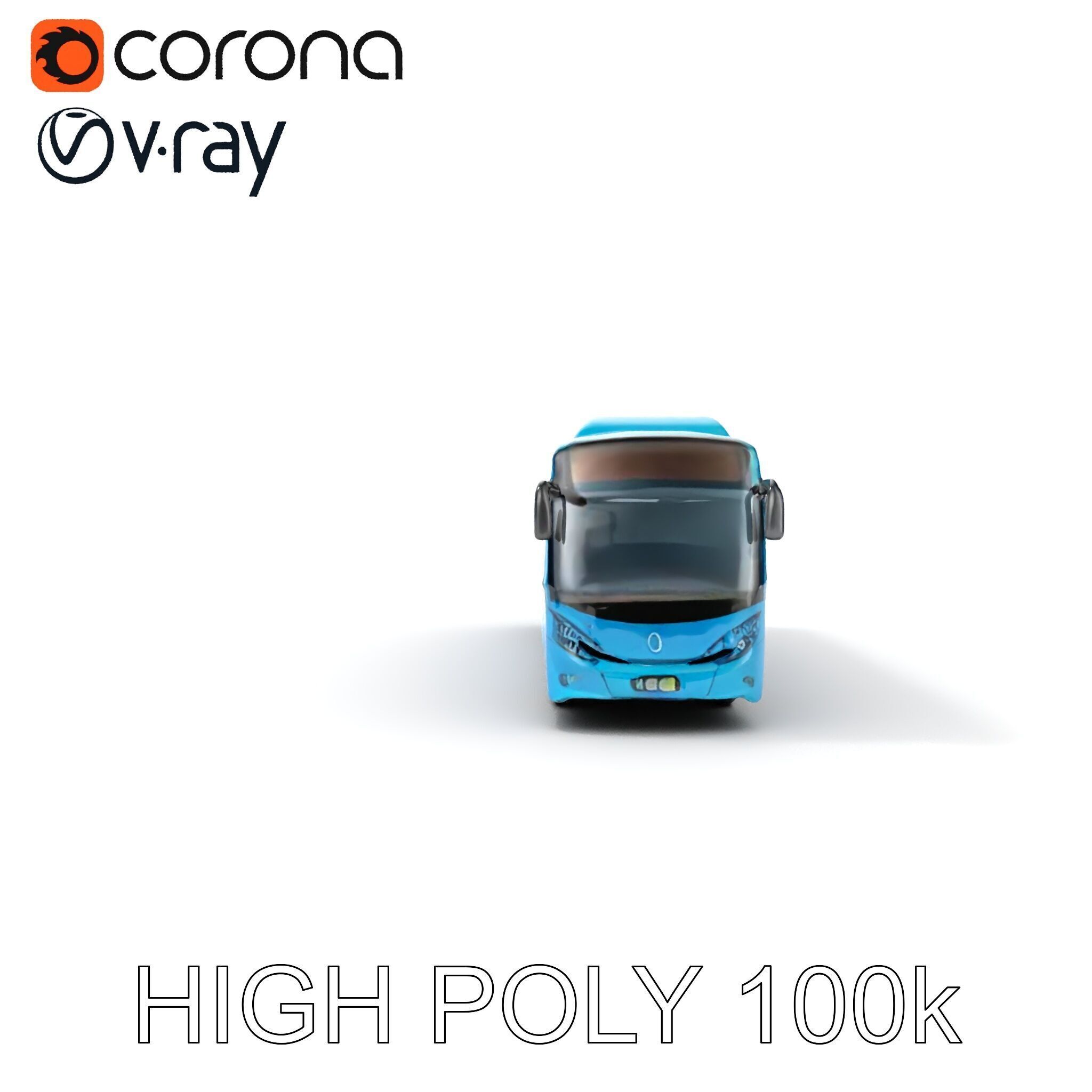 City Bus Model Pack with Various Detail Levels for Rendering ... Low-poly 3D model_12